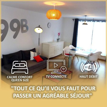 Le 99B Modern Apartment Queen Size Bed Connected Tv Hallennes-lez-Haubourdin Bagian luar foto